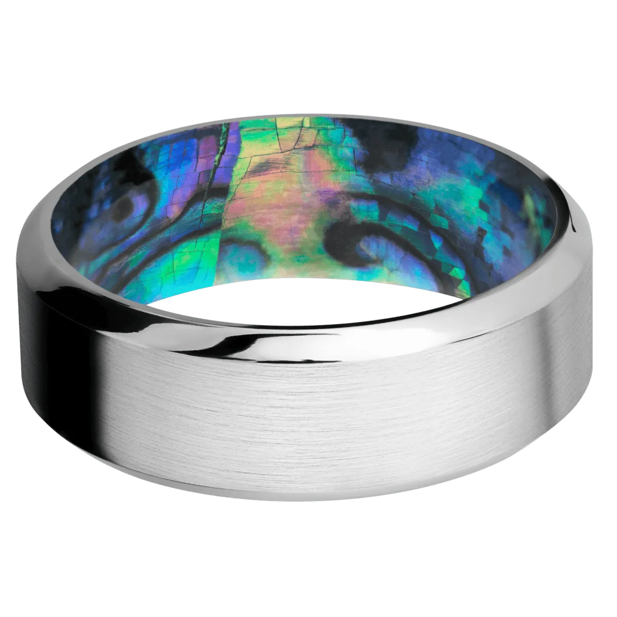 Cobalt Chrome with Satin , Polish Finish and Abalone
