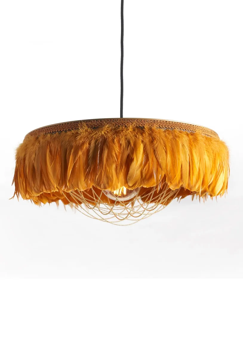 Coldharbour Lights Juliette Feather Shade - Mustard Yellow