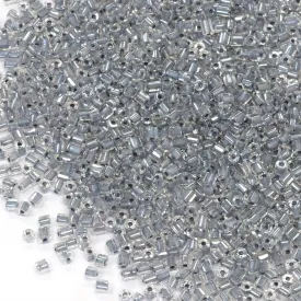 Colour Lined Czech Grey Glass 2 Cut Seed 10/0 - Pack of 50g