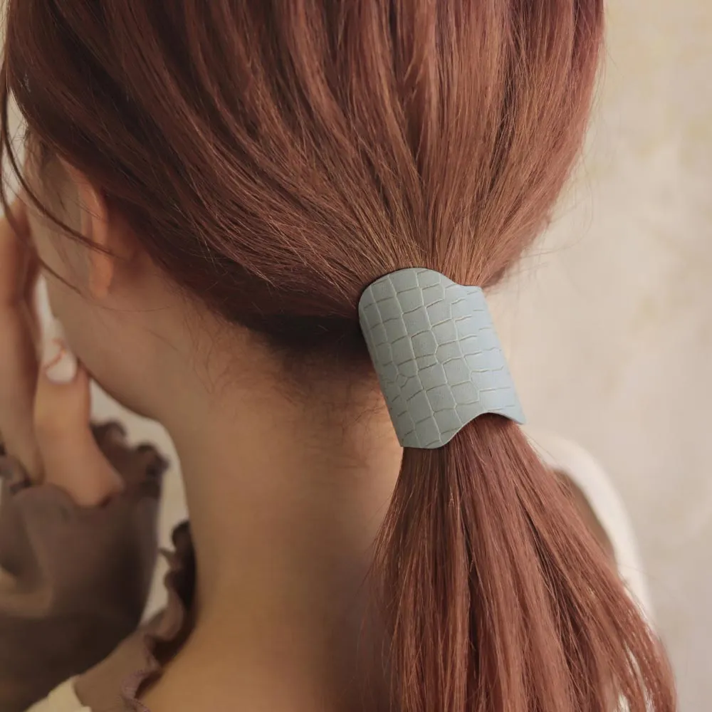 Crocodile Detail Ponytail Cuff