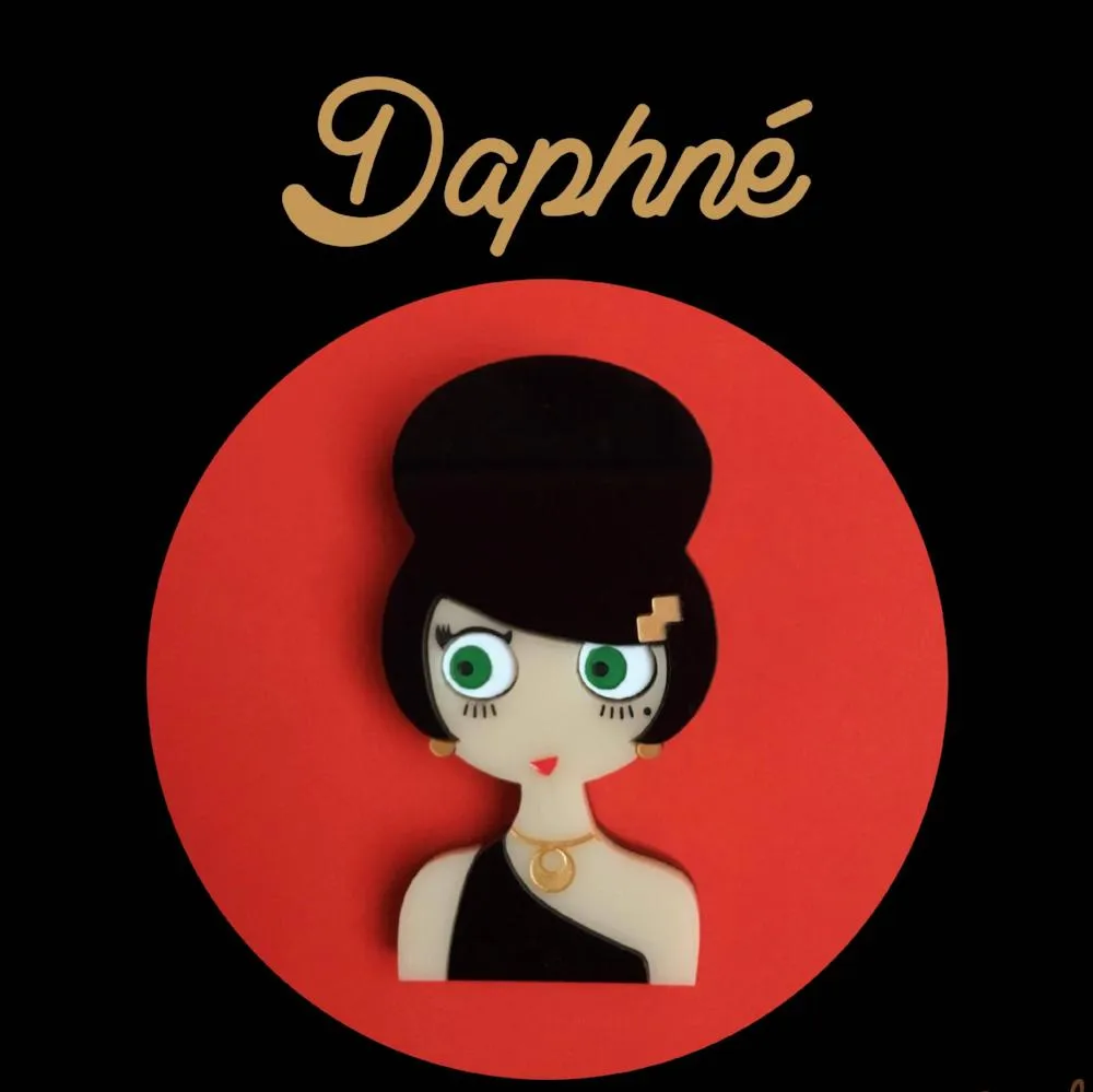 DAPHNE Acrylic Brooch, Limited & numbered November Edition