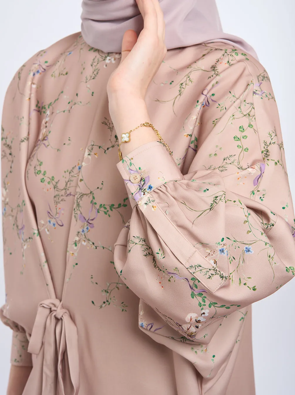 DERA RIBBON KAFTAN MAUVE
