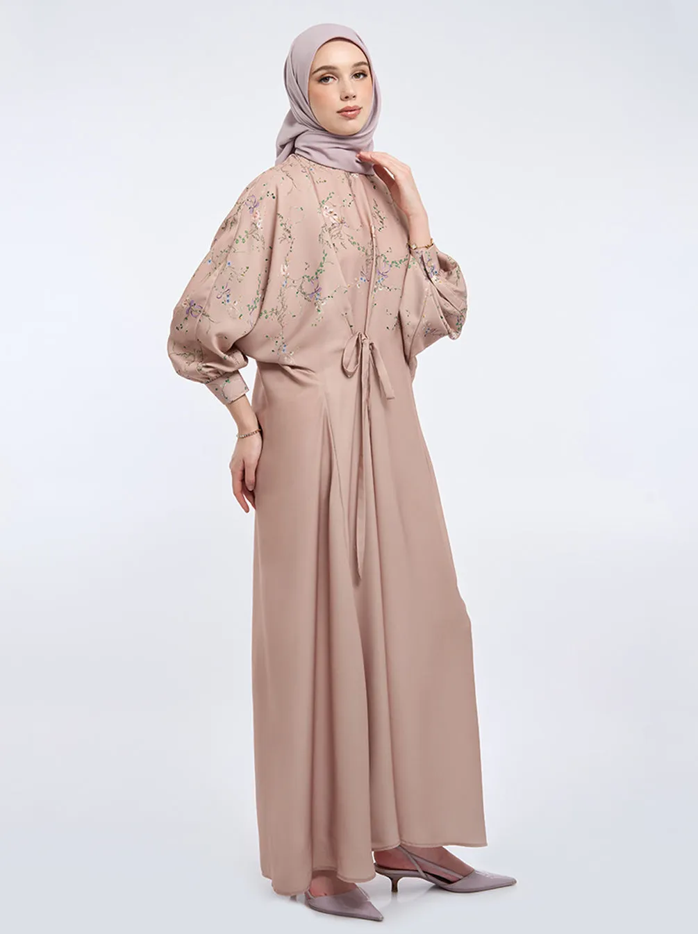 DERA RIBBON KAFTAN MAUVE
