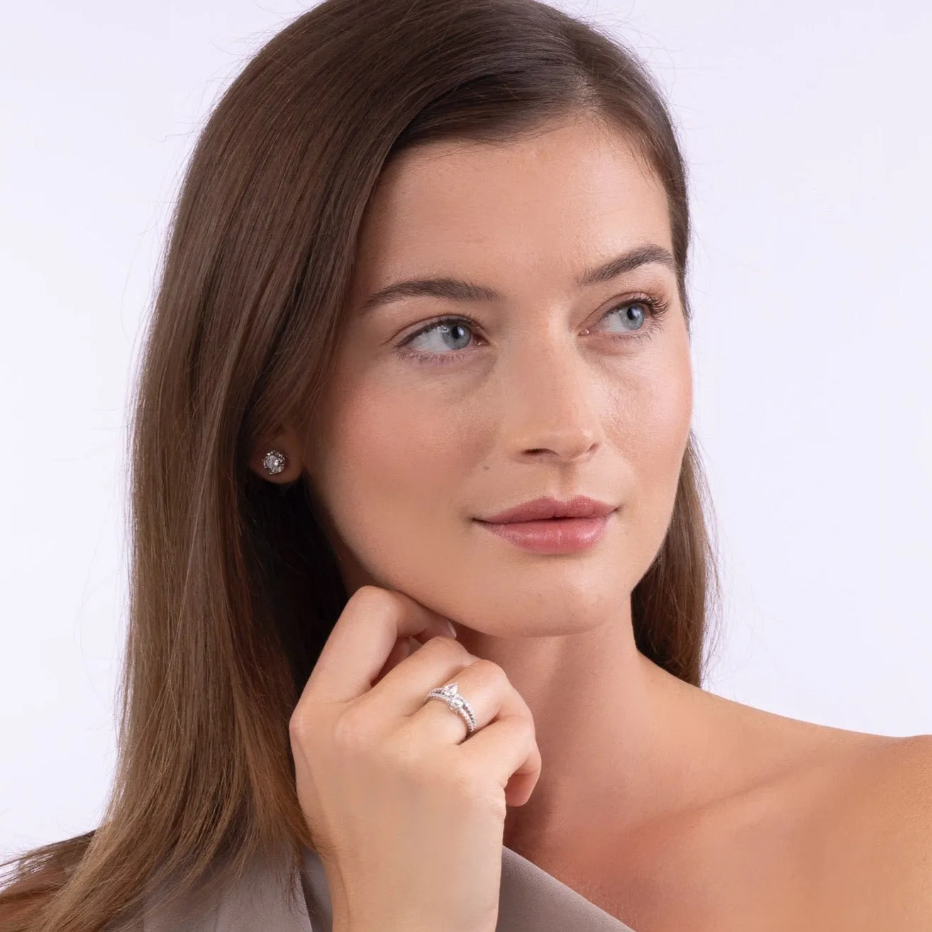 Double Diamond Bypass Ring