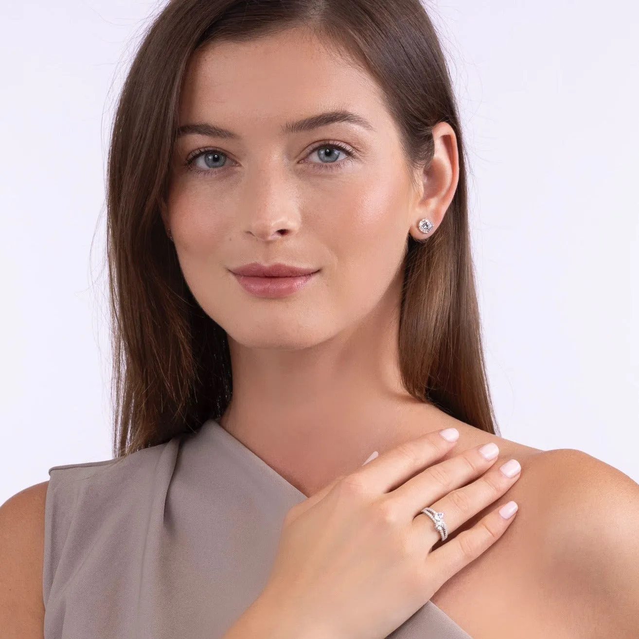 Double Diamond Bypass Ring