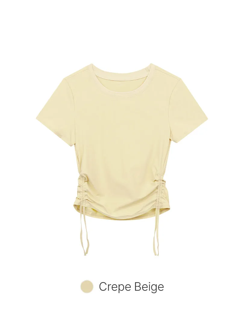 Drawstring Side Short Sleeve