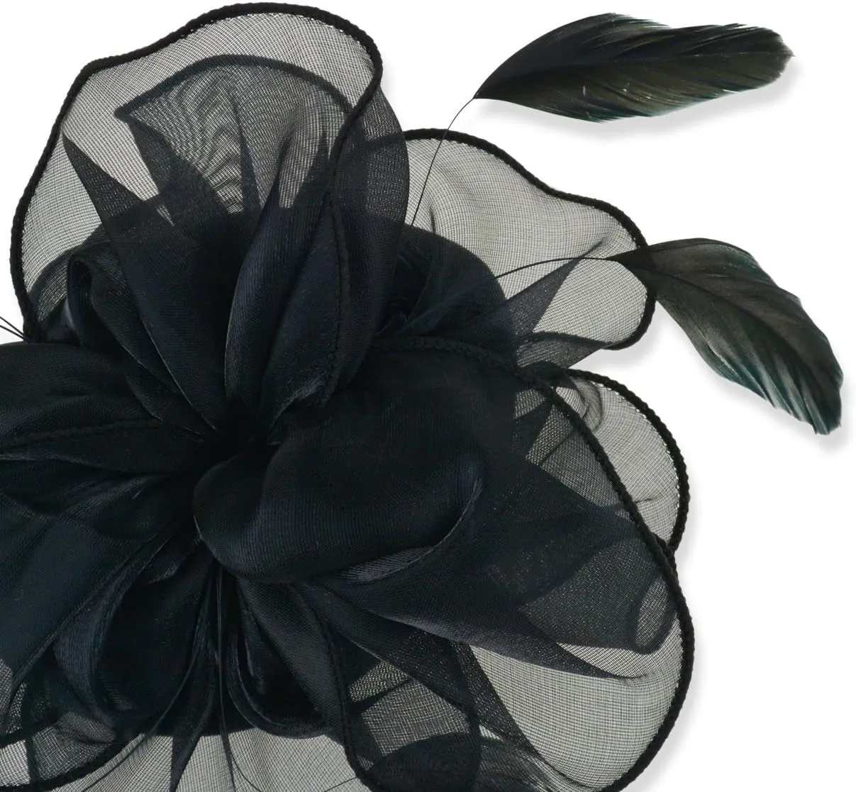 DRESHOW Fascinators Hat Tea Party Headwear Ribbons Feathers on a Headband and a Clip for Girls and Women