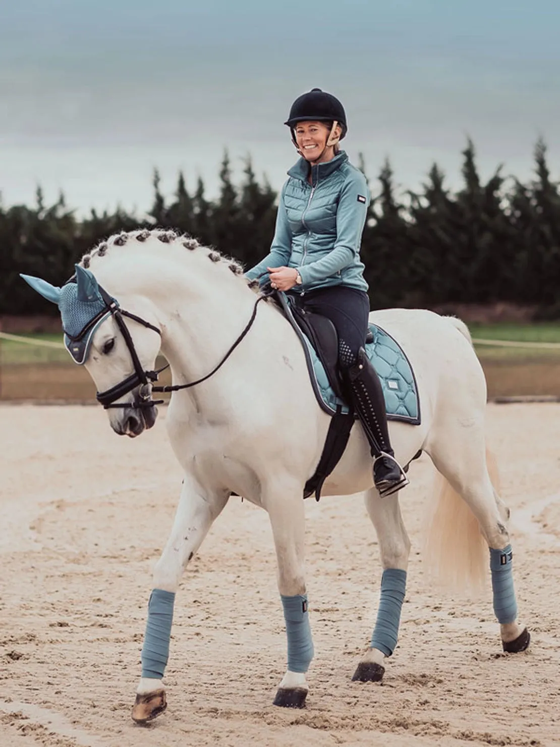 EQUESTRIAN STOCKHOLM STEEL BLUE DRESSAGE PAD