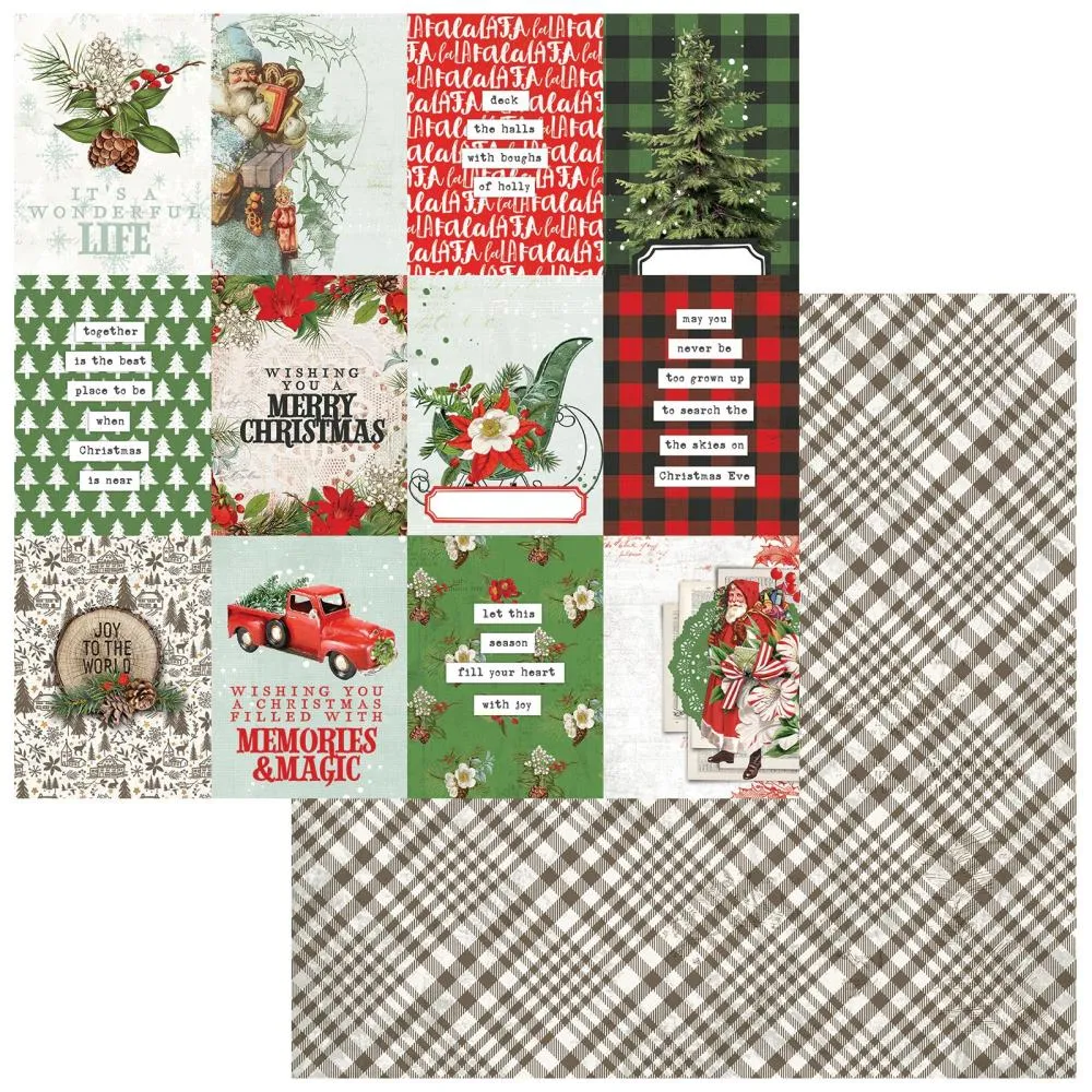 evergreen season 12x12 paper journaling cards by 49 and market