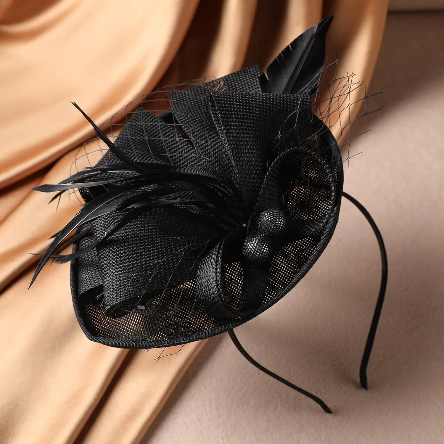 Fascinator Tea Party Hat - 2025 Derby Pillbox Kentucky Hat for Women (7.87x5.9inch)