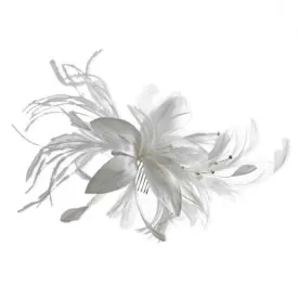 Fiorenza Flower and Feather Comb