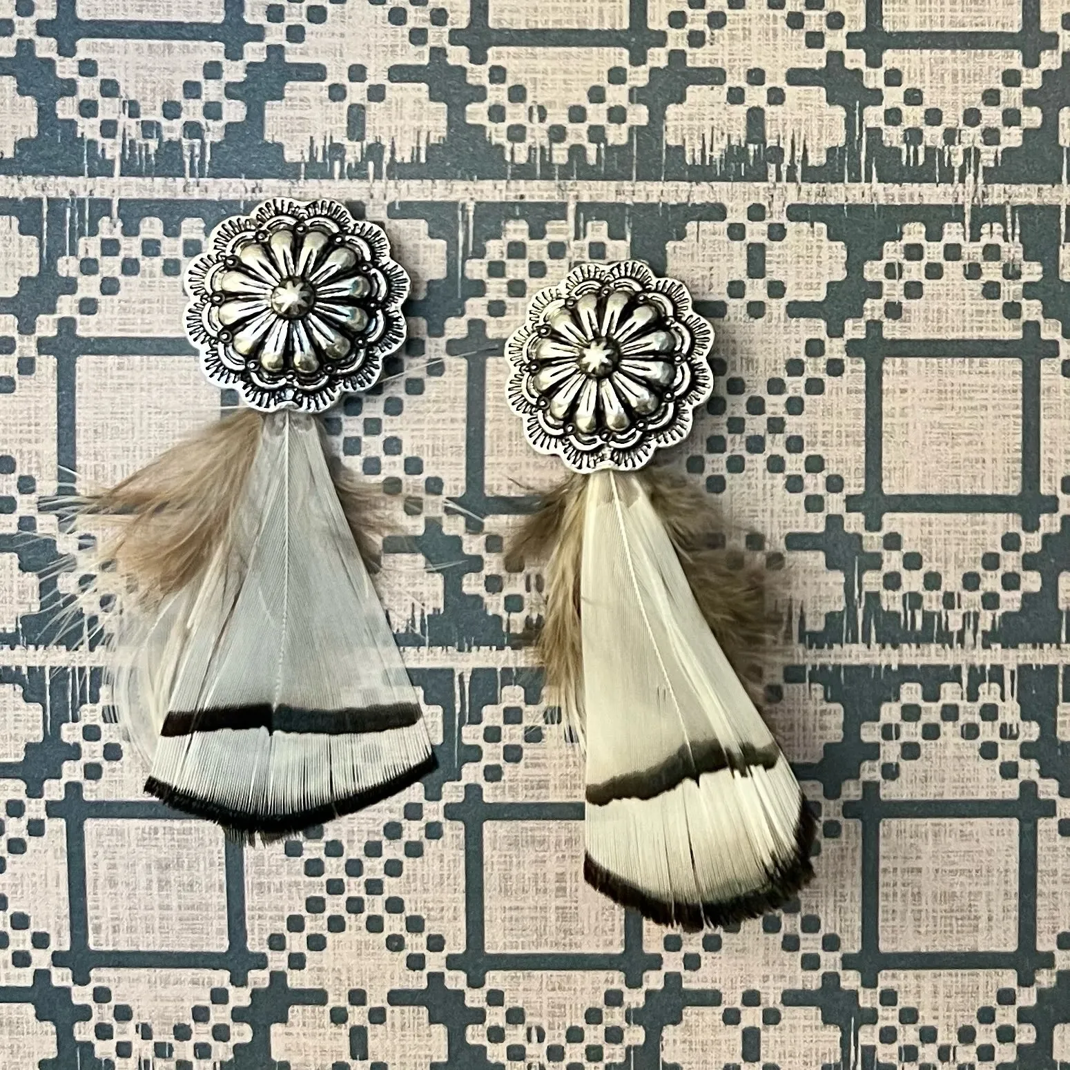 Flock Together White Earrings