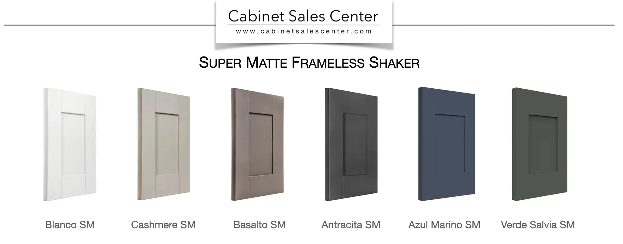 FRAMELESS SHAKER CUSTOM LINE SAMPLE DOORS