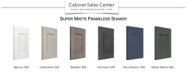 FRAMELESS SHAKER CUSTOM LINE SAMPLE DOORS