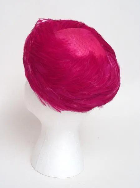 Fuchsia Feather Pillbox
