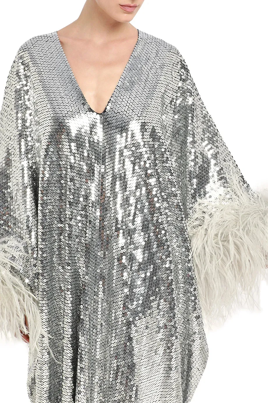 Gala Disco Feather Kaftan