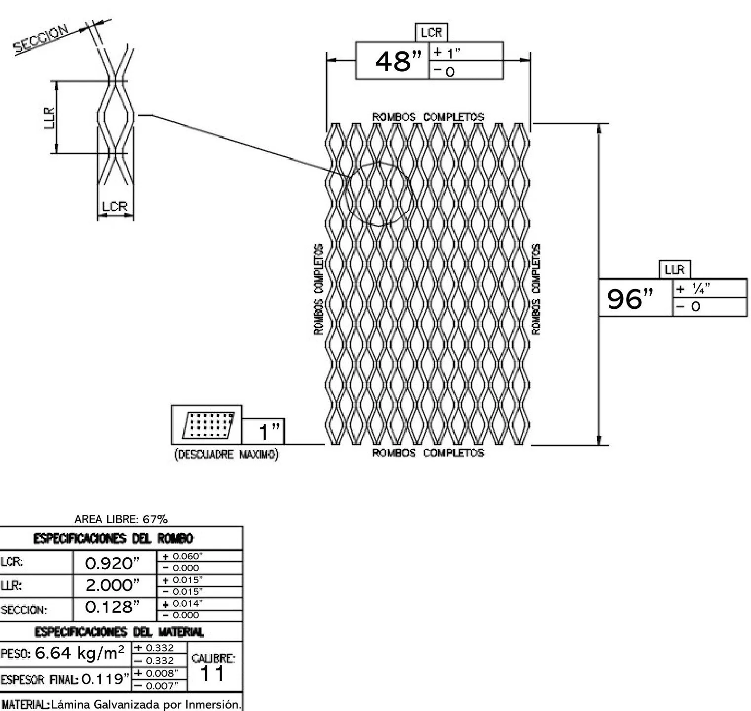 Galvanized Steel Expanded Metal 21993
