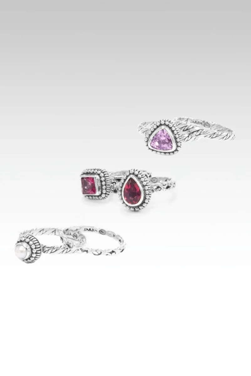 Genesis Ring Set of 6™ in Mixed Gemstone