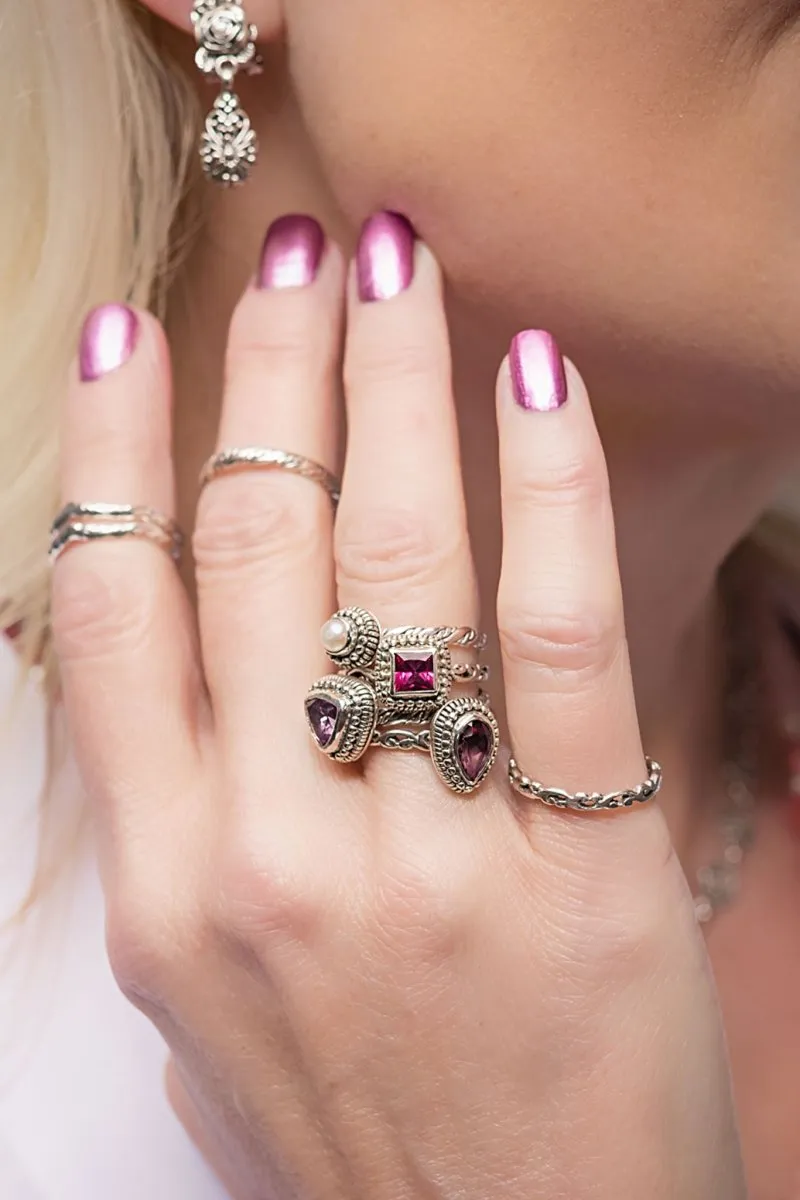 Genesis Ring Set of 6™ in Mixed Gemstone
