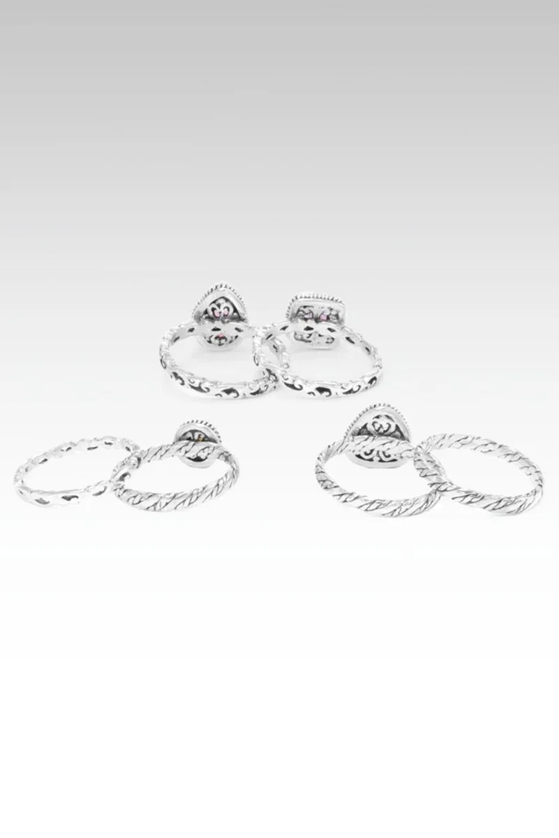 Genesis Ring Set of 6™ in Mixed Gemstone