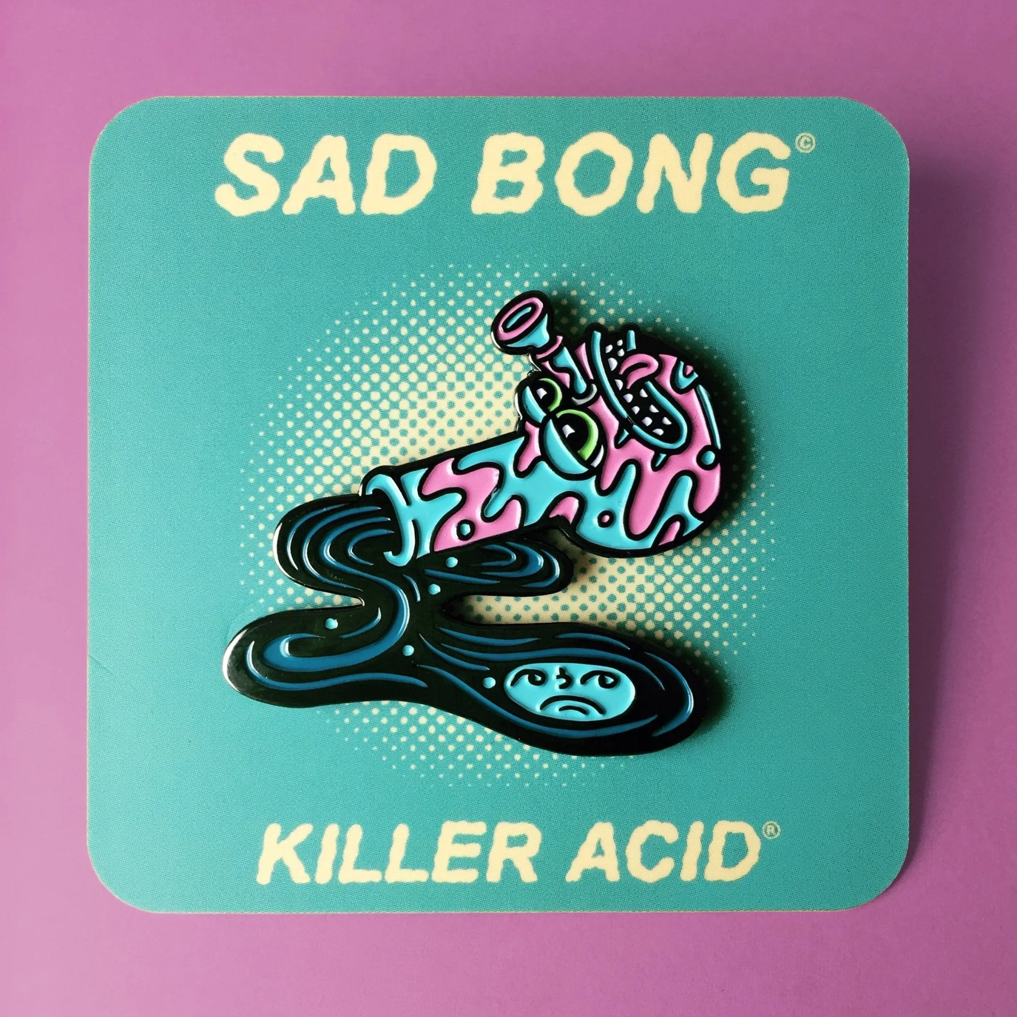 Happy & Sad Bong Pins