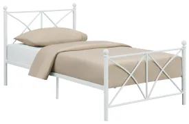 Hart Twin Platform Bed White - Sleek Bedroom Option