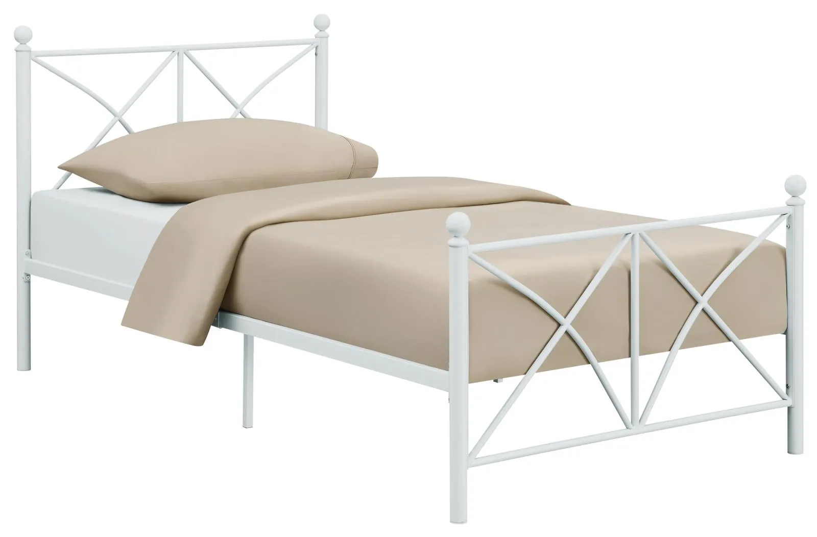 Hart Twin Platform Bed White - Sleek Bedroom Option