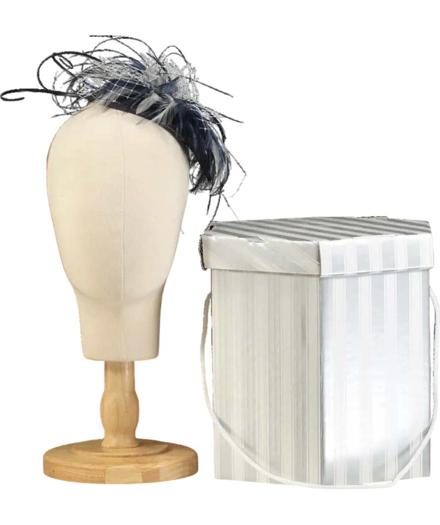 Head Candy Blue Feather Fascinator One Size