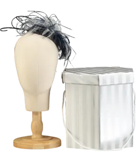 Head Candy Blue Feather Fascinator One Size