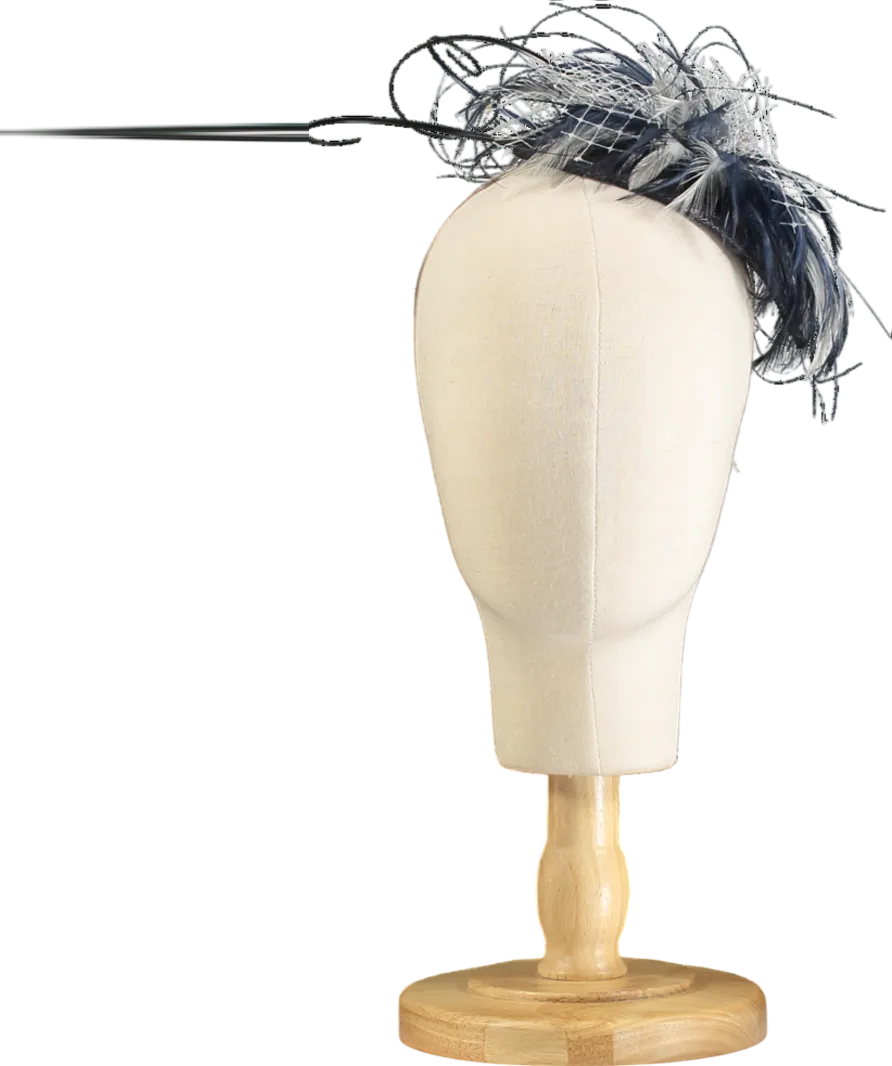 Head Candy Blue Feather Fascinator One Size