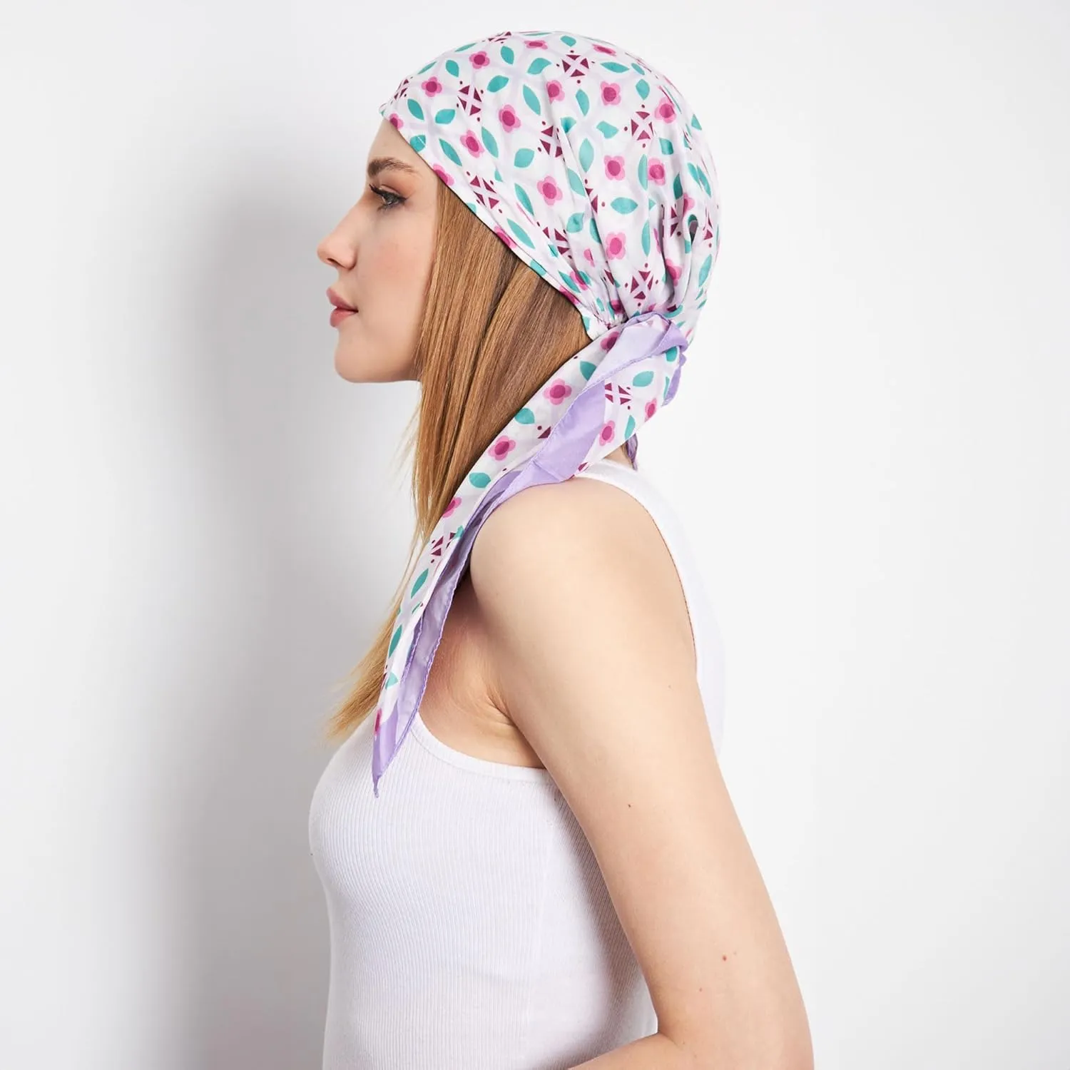 Headwear Pre Tied Head Scarves for Patterned Women Featuring | Soft Chemo Head Wear Headcover Ready Headwear