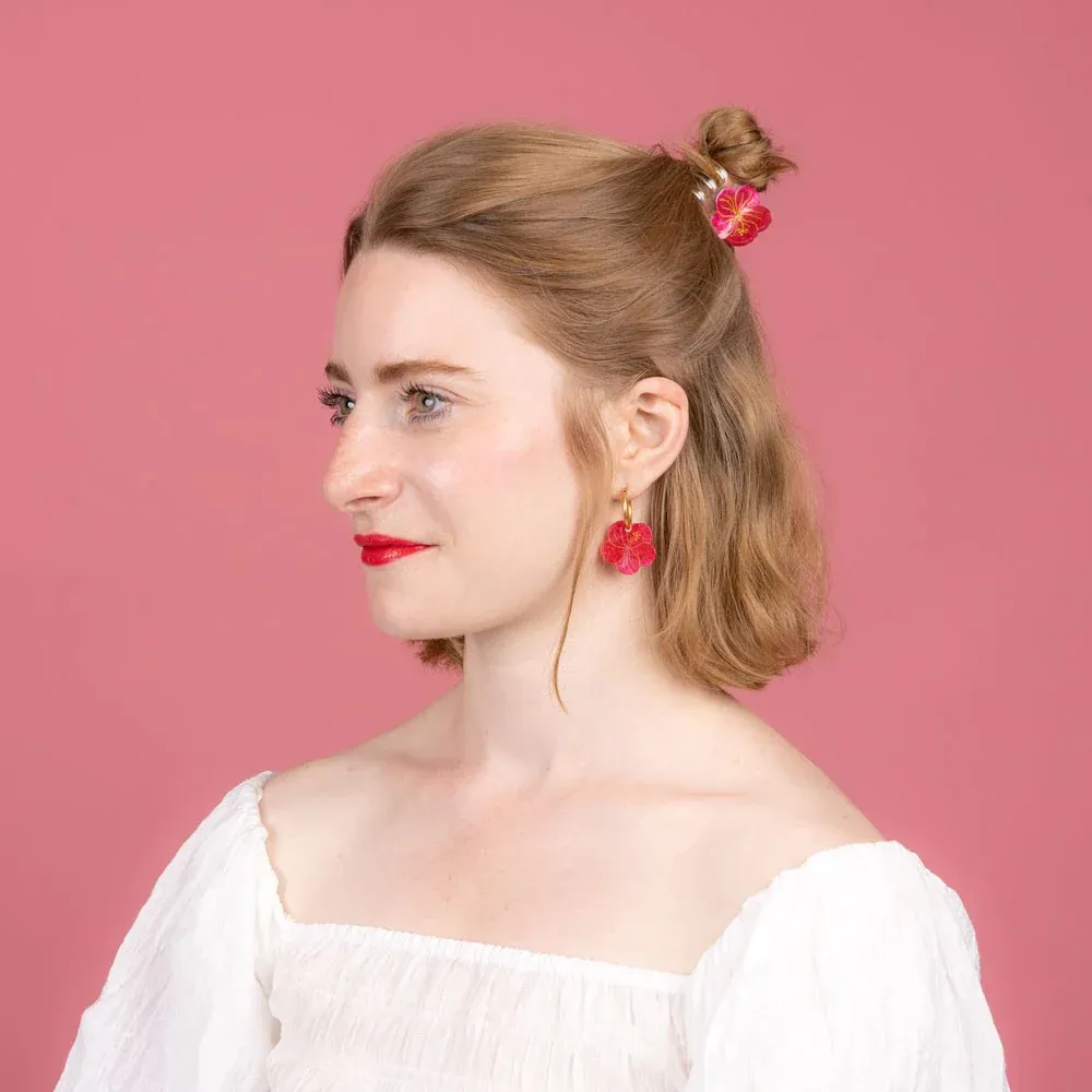 Hibiscus Mini Hair Claw
