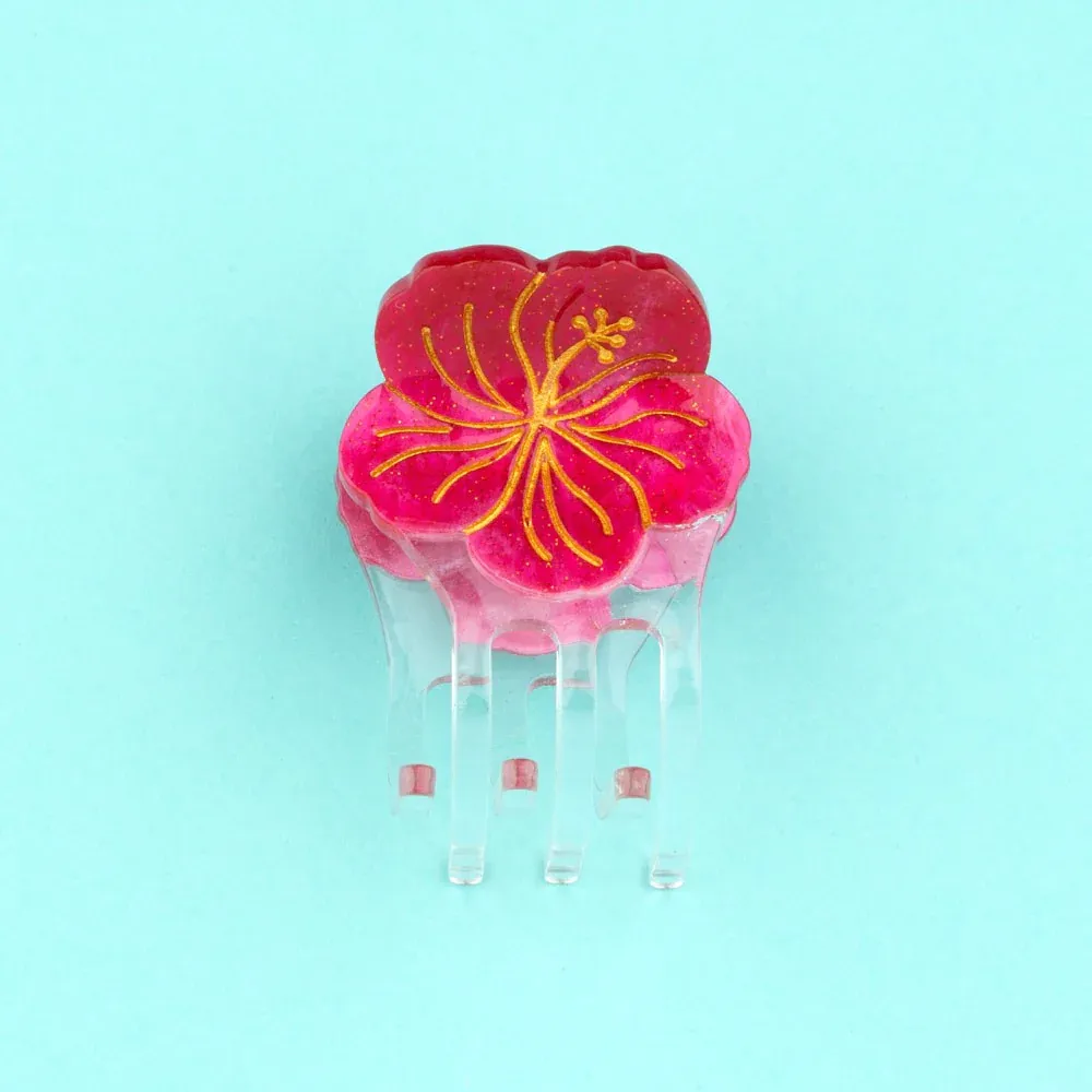 Hibiscus Mini Hair Claw
