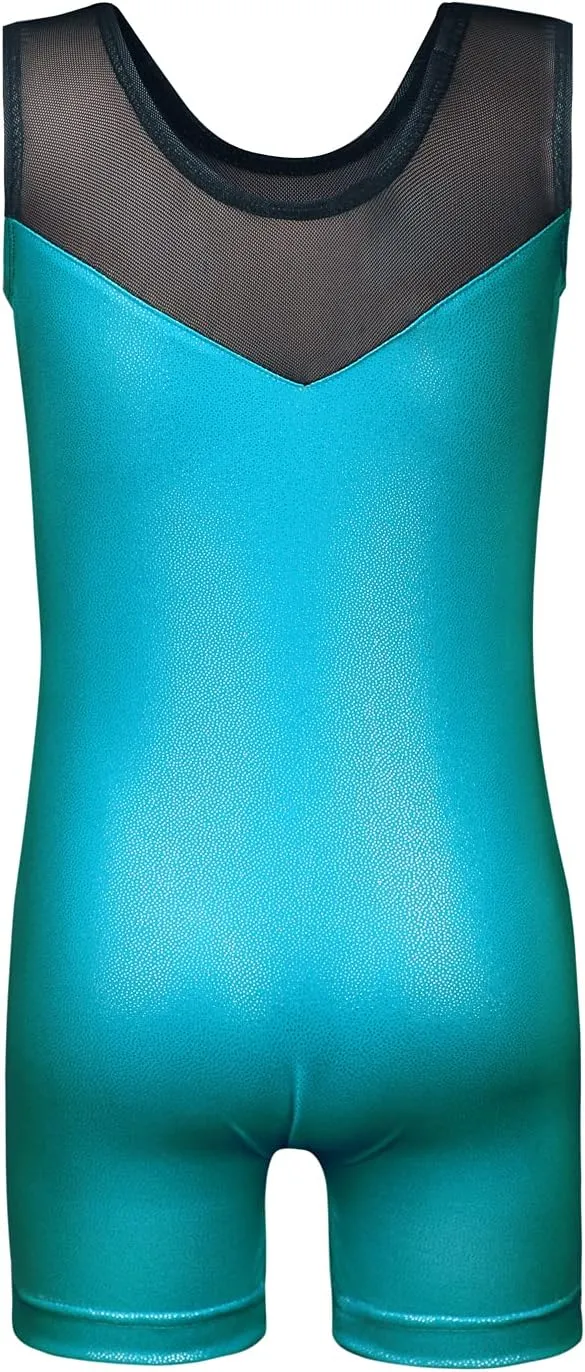 HOZIY Leotards for Girls Gymnastics Kids Children Biketard Snowflake Ribbon Blue Purple Hot Pink Sparkle