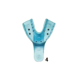 HS Double Arch Impression Tray Lower Size 4 Medium Perforated 12/Pack