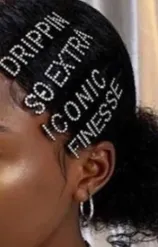 IN STOCK BLING HAIR PINS - BOLD FONT