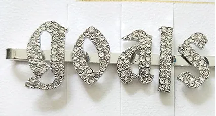 IN STOCK BLING HAIR PINS - GIRLY FONT