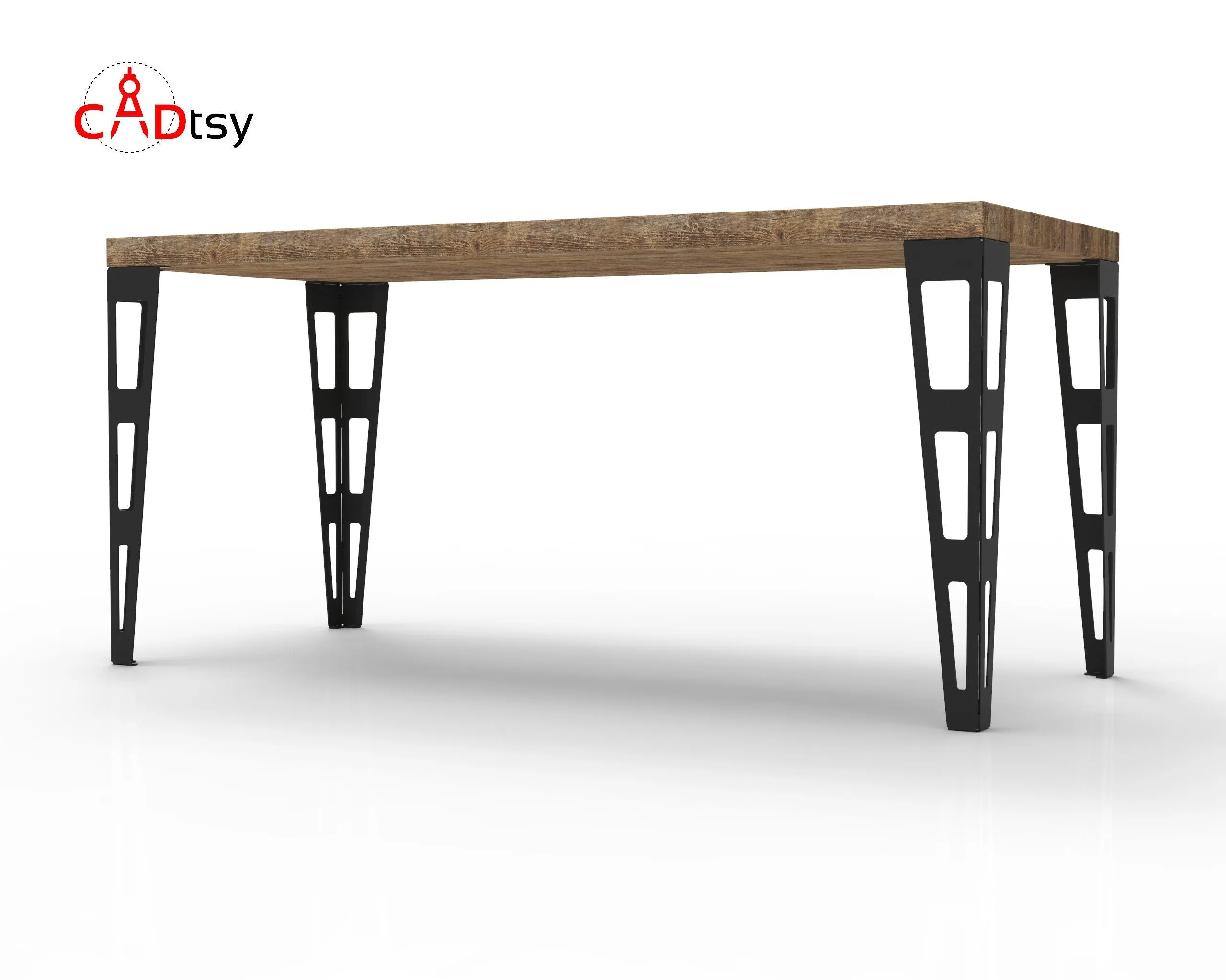 Industrial Style Table Metal Leg DXF/SVG Files for CNC Laser/Plasma Cutting. Height 700 mm / 27.5"
