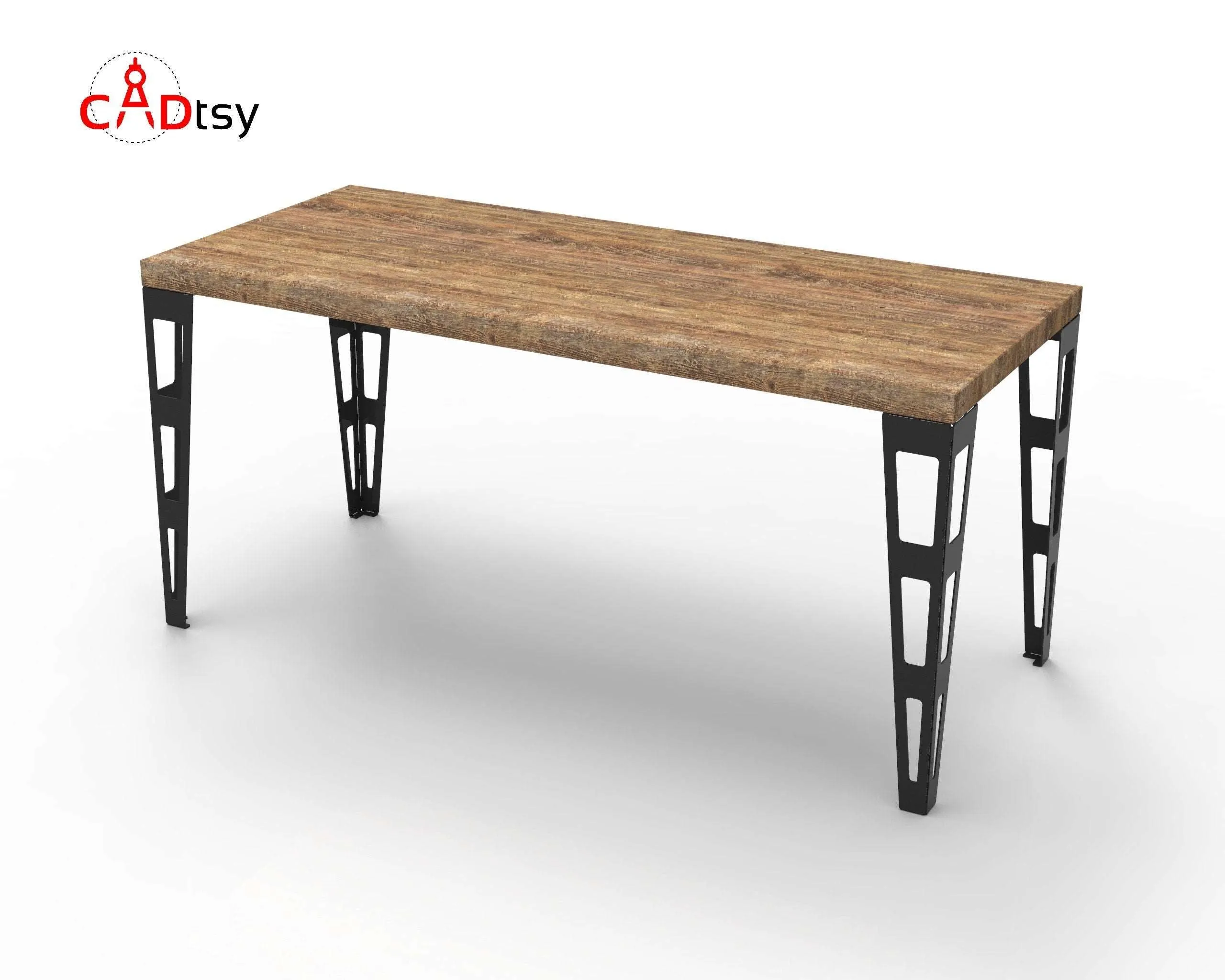 Industrial Style Table Metal Leg DXF/SVG Files for CNC Laser/Plasma Cutting. Height 700 mm / 27.5"