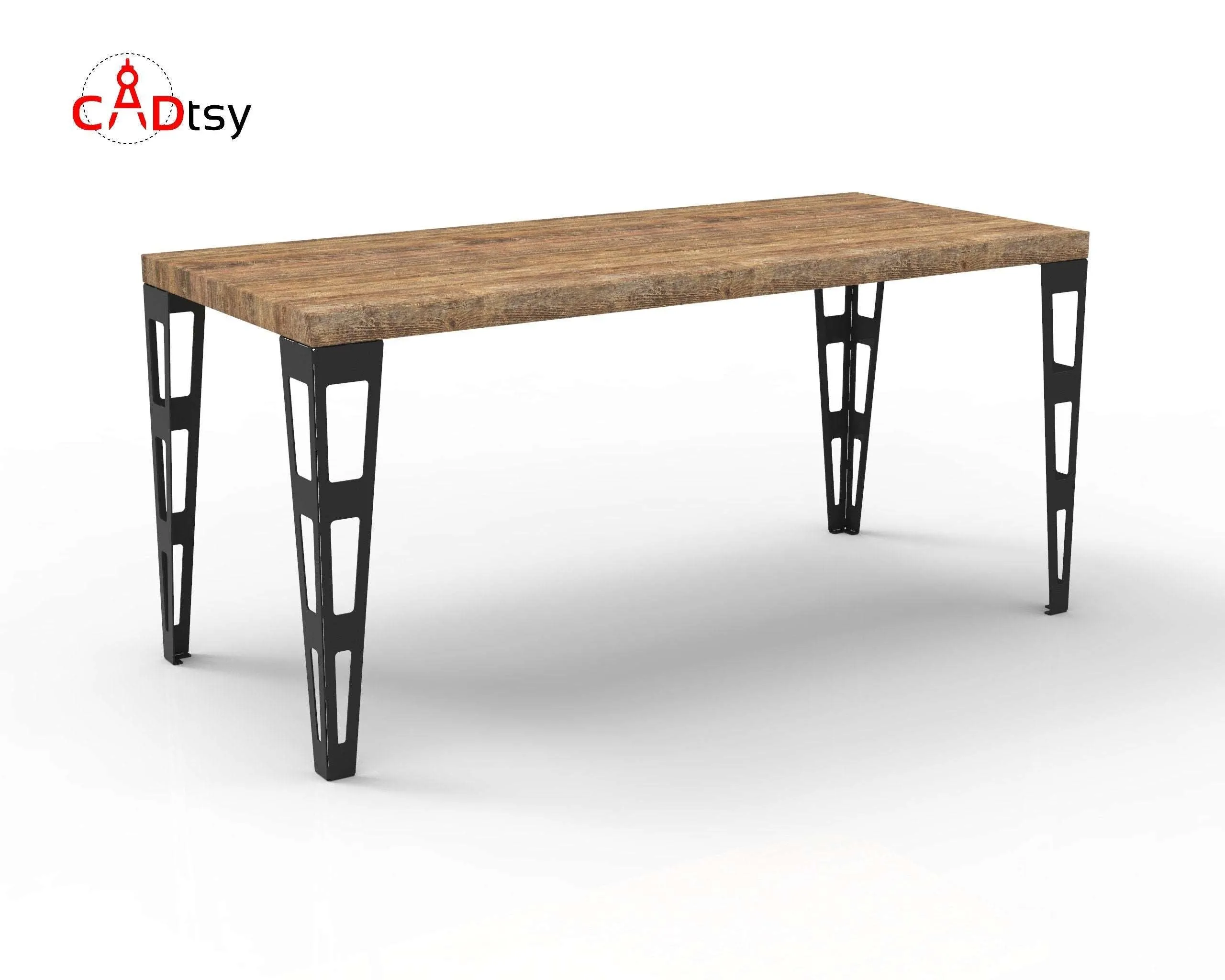 Industrial Style Table Metal Leg DXF/SVG Files for CNC Laser/Plasma Cutting. Height 700 mm / 27.5"