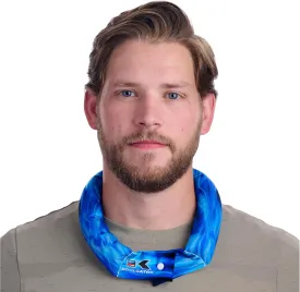 KOOLGATOR Evaporative Cooling Neck Wrap - Keep Cool in The Heat, Summer Cooling Accessories, Long Lasting, Reusable & Breathable, Available in 1, 3, or 5 Pack (Flames: Blue & Red, 1 Pack)