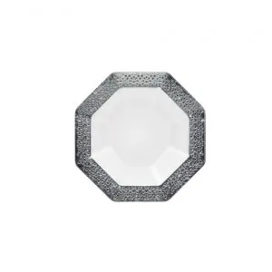 Lacetagon - 5 oz. Pearl Bowl - Silver Rim - 10 Count (Case Qty: 120)