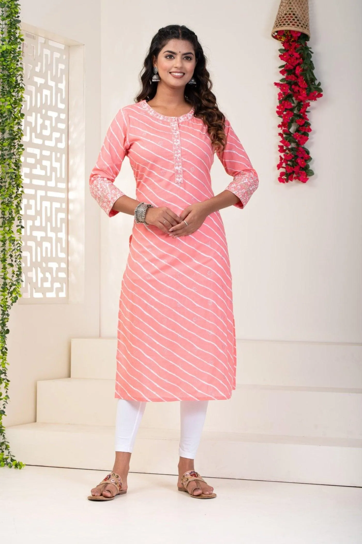 Lahriya Pink Kurtis