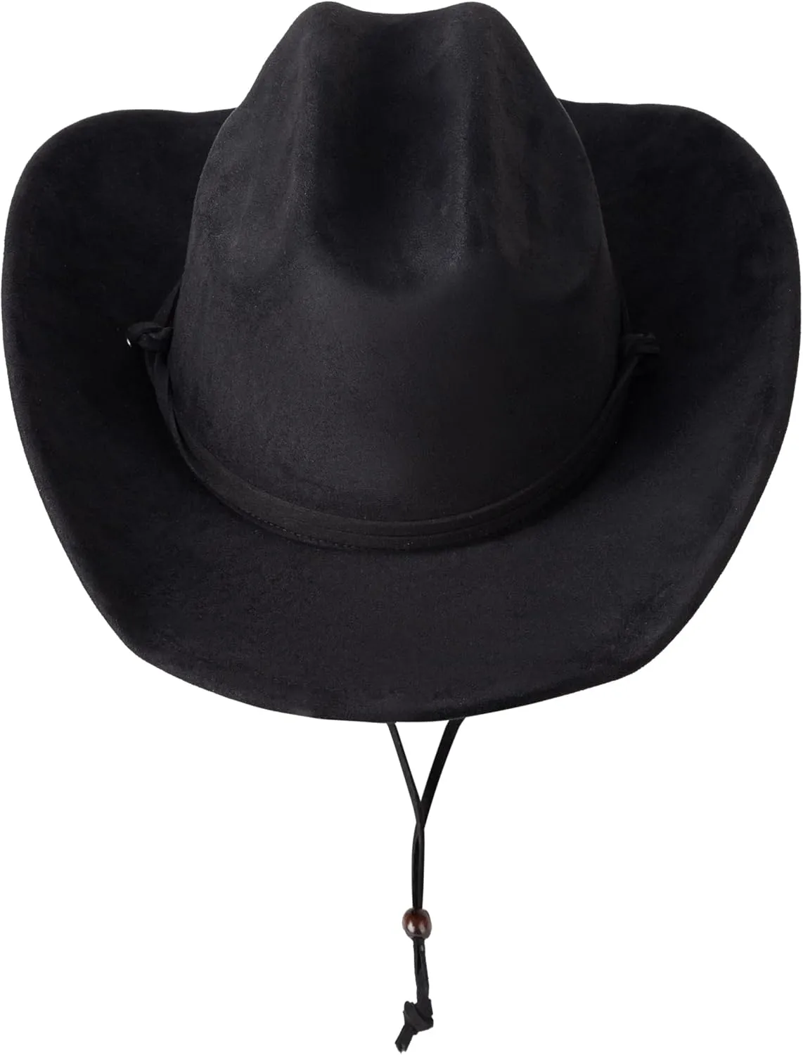 Lisianthus Women Men Wide Brim Suede Western Cowboy Cowgirl Hat with Wind Lanyard