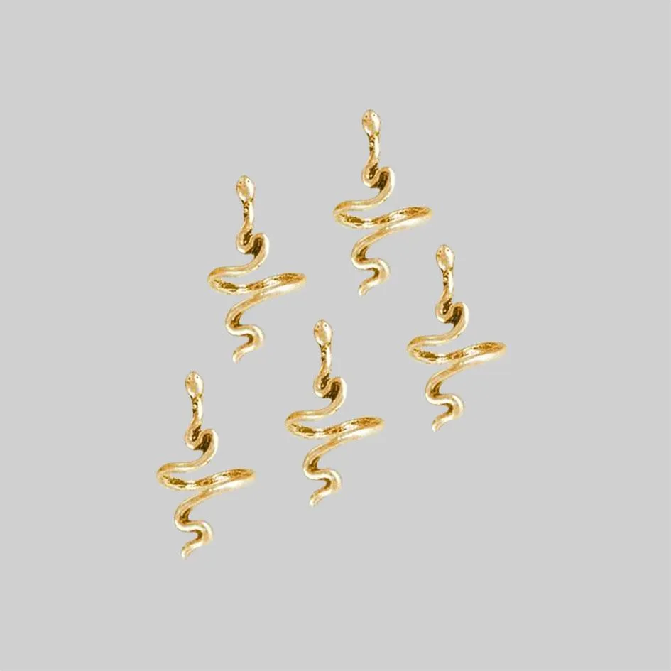 MARTHA. Snake Hair Twists - Gold