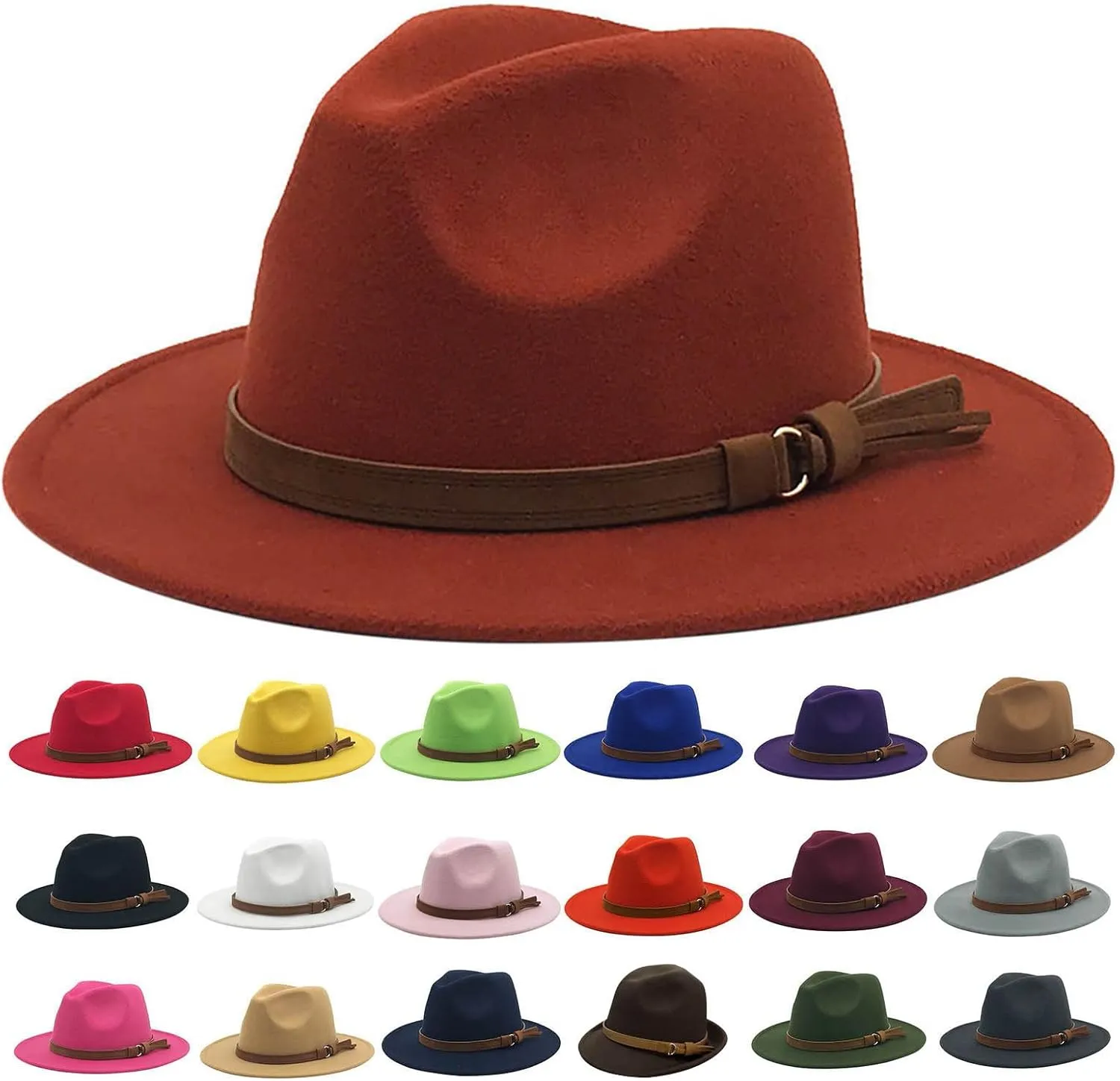 Men & Women Classic Wide Brim Floppy Panama Hat Fedora Hat Rancher Jazz Hat Vintage Church