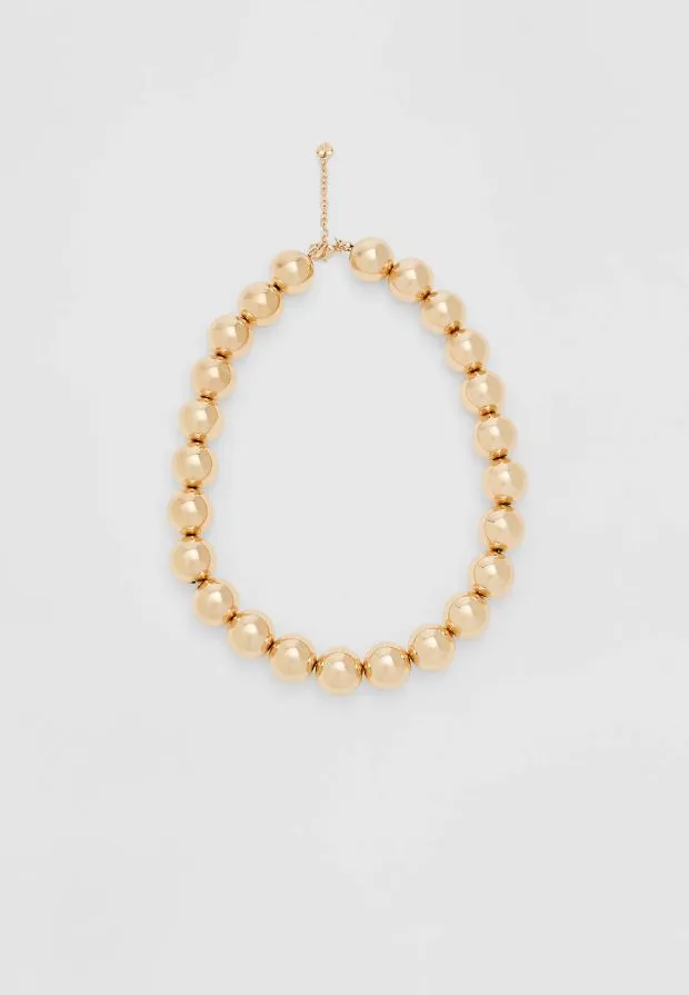 Metal ball necklace