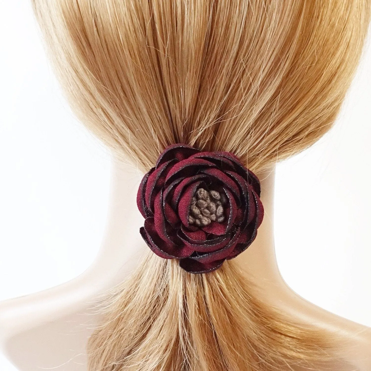 mini flower hair elastic Stamen Flower Ponytail Holder Decorative hair tie Women Hair Accessories