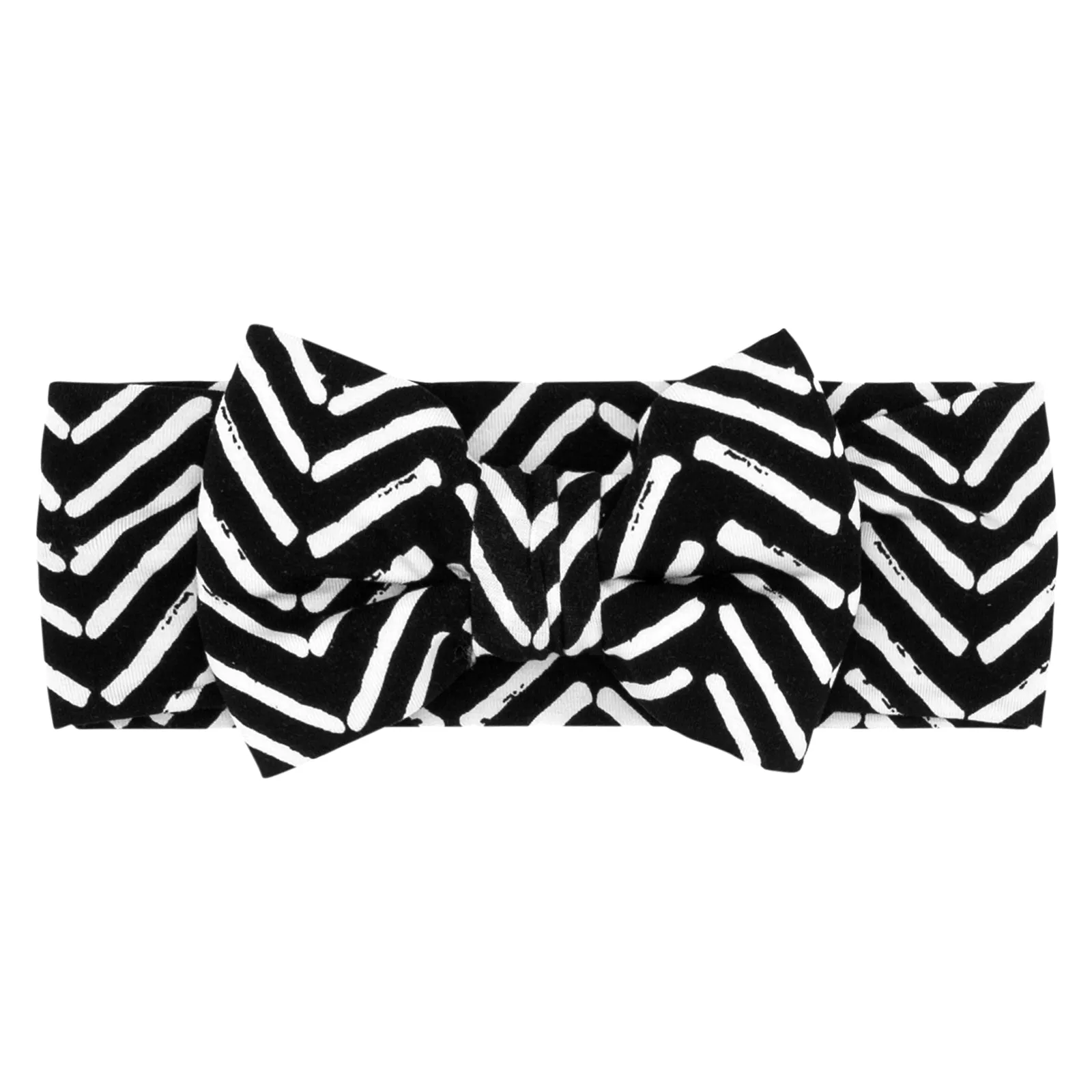 Monochrome Chevron Luxe Bow Headband