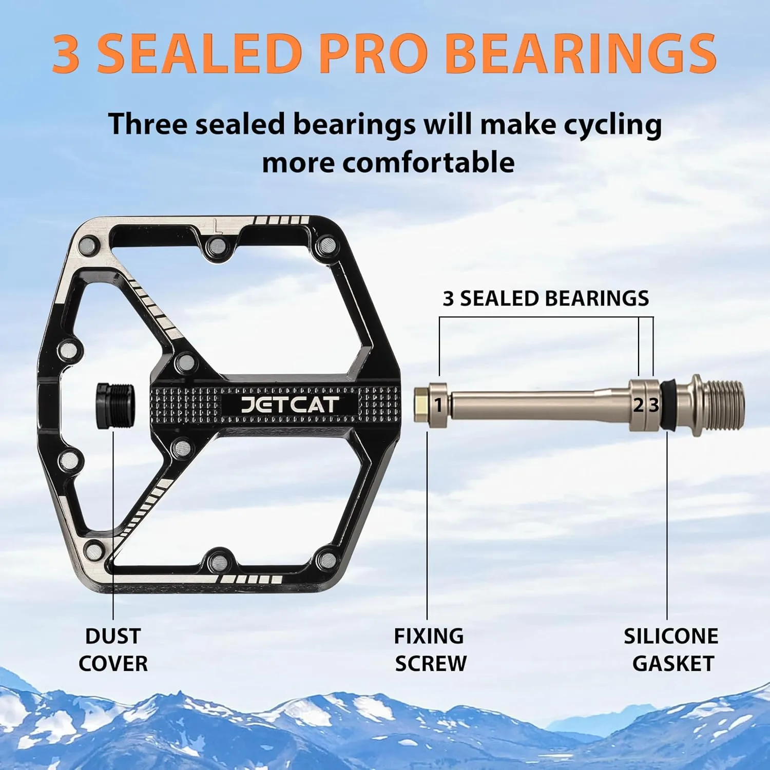Mountain Bike Pedals Flat - MTB Pedals Flat, Bicycle Pedals, Road Bike Pedals, BMX Pedals, for BMX MTN Road Gravel EBike, Specialized Parts, Adults, Aluminum Metal Stamp 9/16"